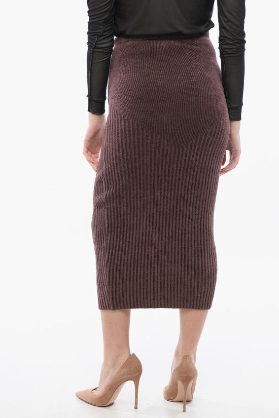  안드레아 아다모 롱 스커트 ADFW22SK11774477VI 0030477 Brown - ANDREA ADAMO