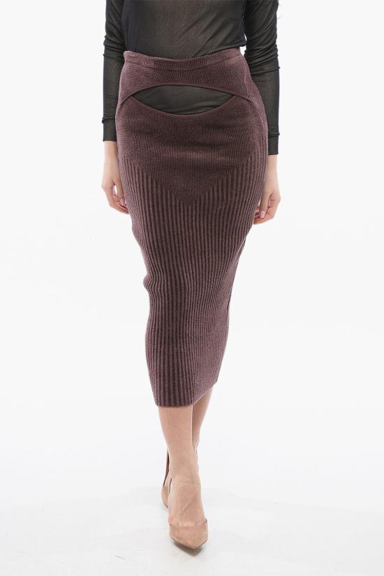  안드레아 아다모 롱 스커트 ADFW22SK11774477VI 0030477 Brown