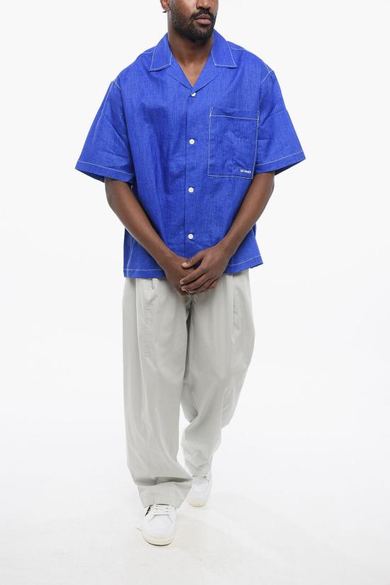  써네이 반팔 셔츠 MRTWMSHR018LIN001 EBL Blue - SUNNEI