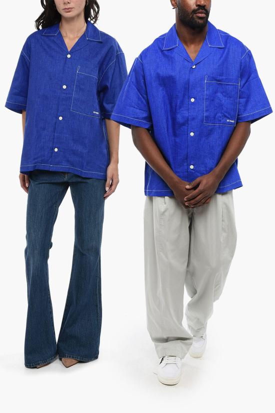  써네이 반팔 셔츠 MRTWMSHR018LIN001 EBL Blue