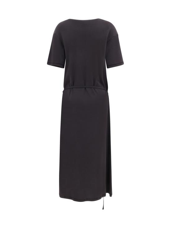  르메르 / 여성 벨티드 리브 롱 원피스 DR1045LJ1016 BK998 GREY BPG - LEMAIRE