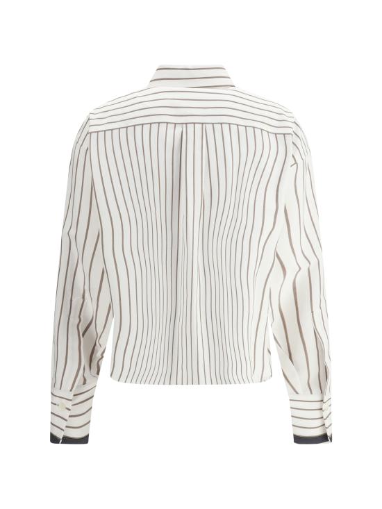 25SS 브루넬로 쿠치넬리 블라우스 MA783RD606 C015 WHITE - BRUNELLO CUCINELLI