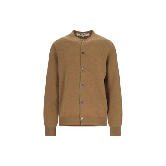  꼼데가르송 슬리브 스몰 하트 가디건 AX N091 051 3 CAMEL DOM