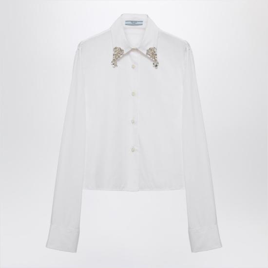 25SS 프라다 탑 P472HROOO155W White