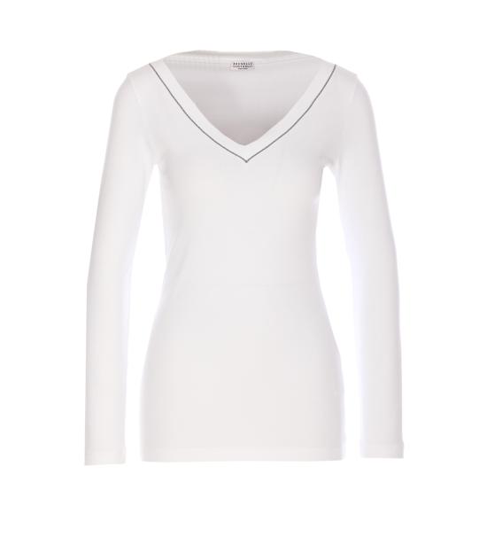 25SS 브루넬로 쿠치넬리 스웨터 M0TC8BJ302 C159 White