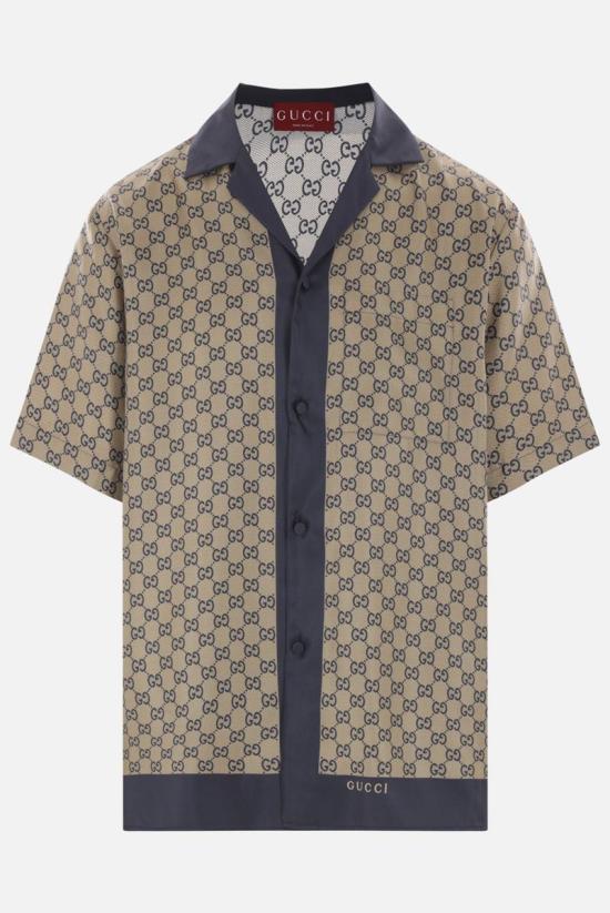 25SS 구찌 반팔 셔츠 794907ZASG34270 BEIGE BLUE DOM