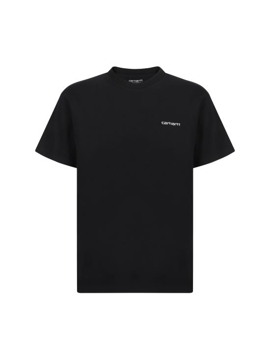  칼하트 WIP 스크립트 엠브로이더리 티셔츠 I030435 0D2XX BLACK WHITE DOM
