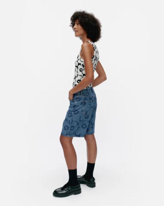  마리메꼬 데님 숏팬츠 Marimekko 마리데님 진 쇼츠 - MARIMEKKO