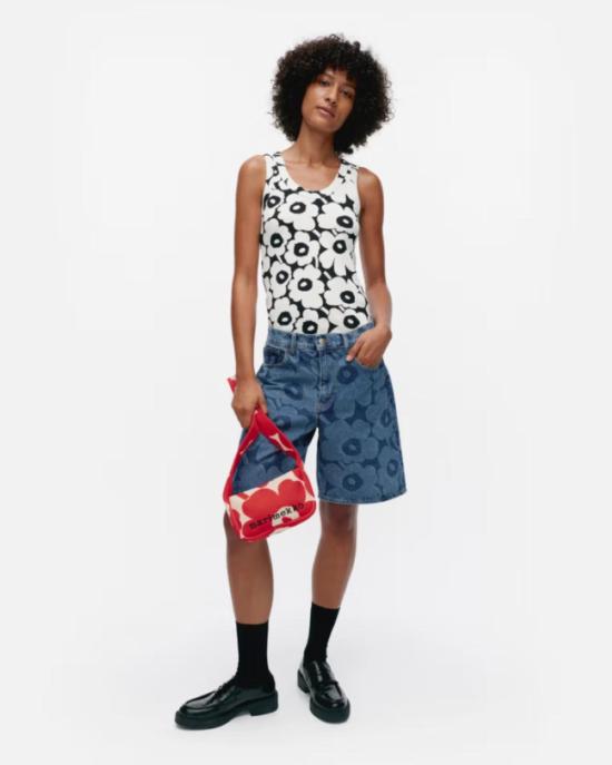  마리메꼬 데님 숏팬츠 Marimekko 마리데님 진 쇼츠 - MARIMEKKO