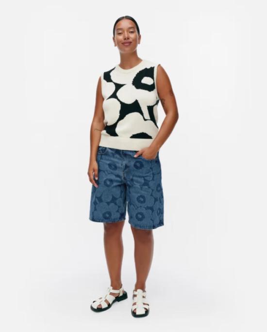 마리메꼬 데님 숏팬츠 Marimekko 마리데님 진 쇼츠 - MARIMEKKO