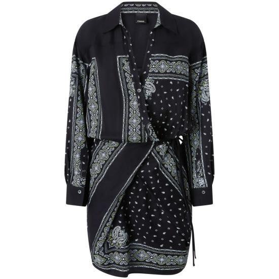 25SS 핑코 숏 원피스 104665 A2CK Z1T BLACK