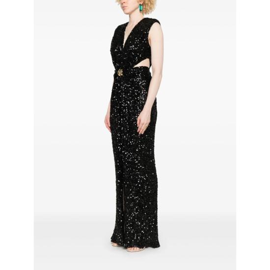 25SS 엘리자베타프랜치 롱 원피스 ABR4852E2 110 BLACK - ELISABETTA FRANCHI