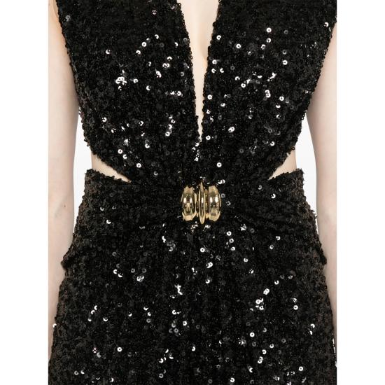 25SS 엘리자베타프랜치 롱 원피스 ABR4852E2 110 BLACK - ELISABETTA FRANCHI