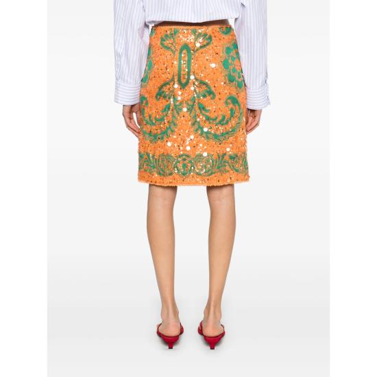 25SS 에트로 미디 스커트 99TJED6 WRFA0117 S9850 ORANGE - ETRO