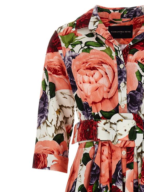 25SS 사만다 성 미디 원피스 ABELIADRESS34SWHITECORAL Multicolor - SAMANTHA SUNG