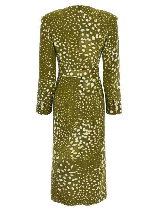 25SS 드리스 반 노튼 미디 원피스 2510110031013606 Green - DRIES VAN NOTEN