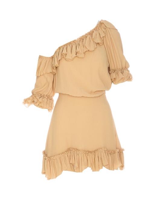 25SS 생로랑 미디 원피스 819589 Y3K459520 Beige