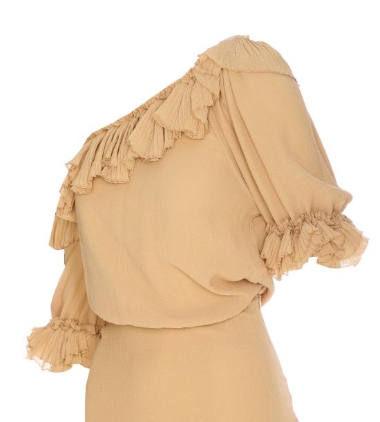 25SS 생로랑 미디 원피스 819589 Y3K459520 Beige - SAINT LAURENT