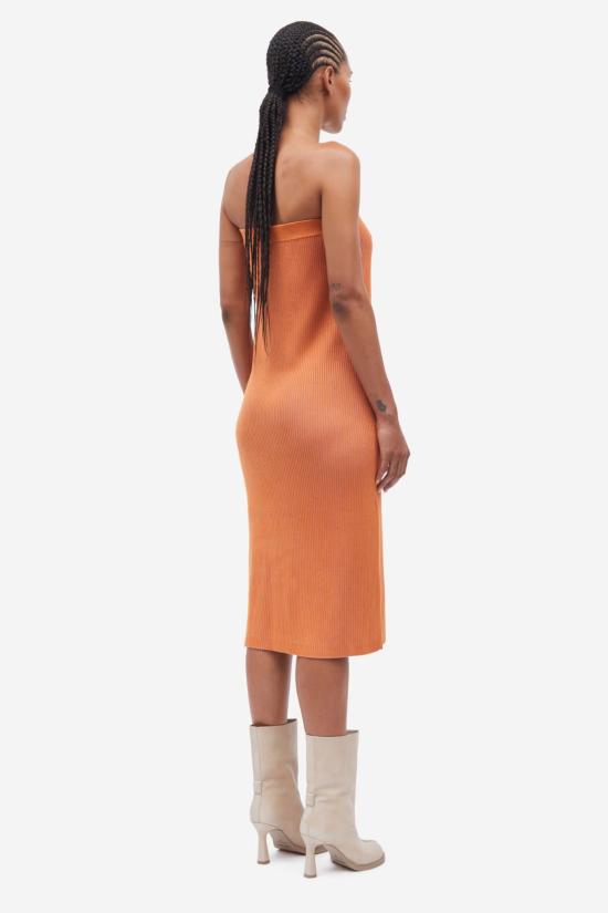 25SS 삼소앤삼소 미디 스커트 F25100047 AUTUMN MAPLE MEL Orange - SAMSOE SAMSOE