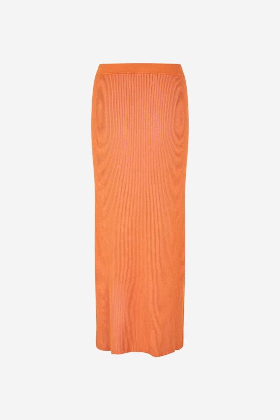 25SS 삼소앤삼소 미디 스커트 F25100047 AUTUMN MAPLE MEL Orange - SAMSOE SAMSOE