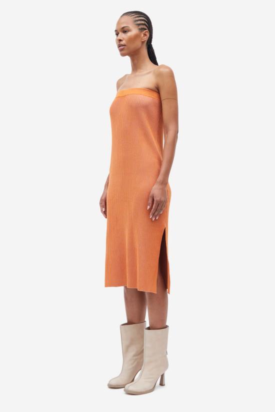 25SS 삼소앤삼소 미디 스커트 F25100047 AUTUMN MAPLE MEL Orange - SAMSOE SAMSOE