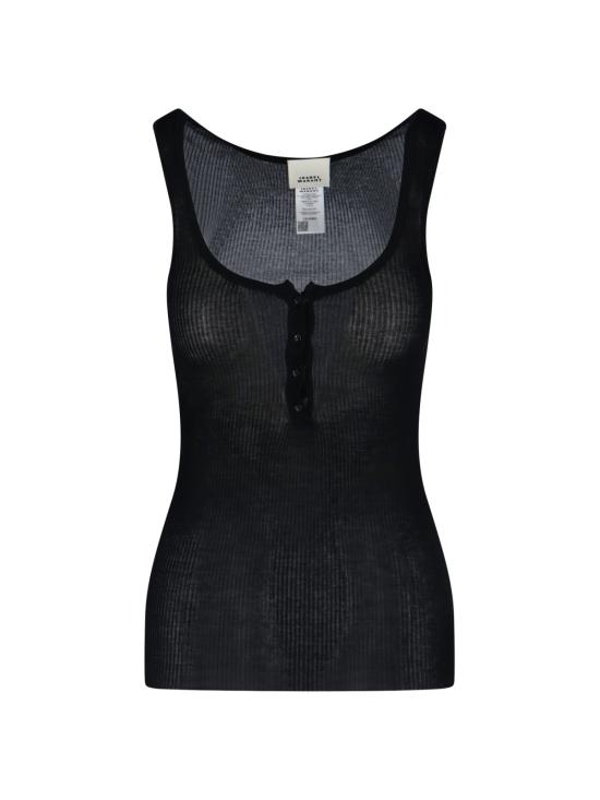 25SS 이자벨마랑 민소매 티셔츠 TS0257FA C1N03I 01BK Black