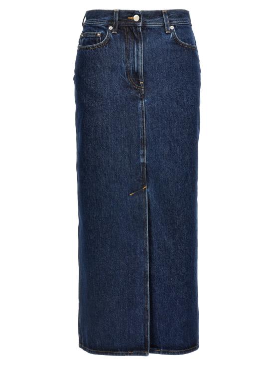 26FW 루루 드 세종 미디 스커트 RONAWASHED BLUE Blue
