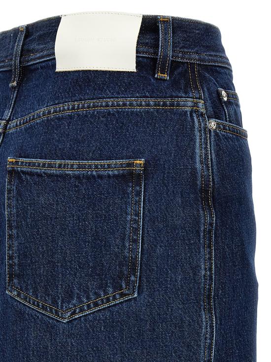 26FW 루루 드 세종 미디 스커트 RONAWASHED BLUE Blue - LOULOU DE SAISON