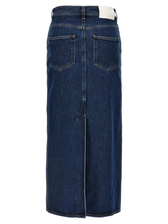 26FW 루루 드 세종 미디 스커트 RONAWASHED BLUE Blue - LOULOU DE SAISON