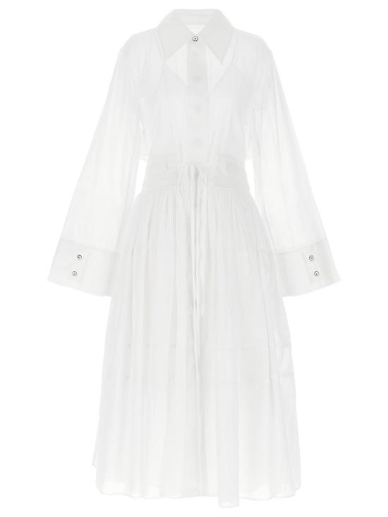 25SS 질샌더 미디 원피스 J02CT0440J45014100 White