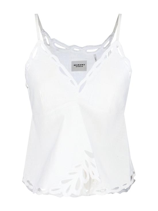 25SS 이자벨마랑에뚜왈 민소매 티셔츠 HT0537FA C1J12E 20WH White