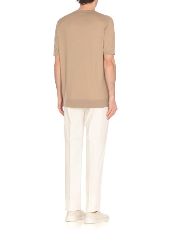 25SS 에르메네질도제냐 반팔 티셔츠 UFC90A9 C10N02 Beige - ERMENEGILDO ZEGNA