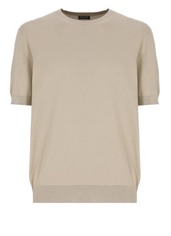 25SS 에르메네질도제냐 반팔 티셔츠 UFC90A9 C10N02 Beige