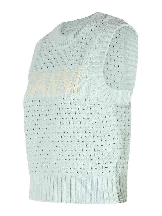  가니 베스트 K2348628 Light Blue - GANNI