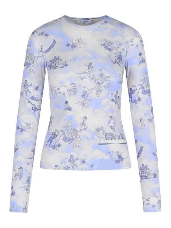  오프화이트 긴팔 티셔츠 OWAD136S25JER0034201 Multicolour