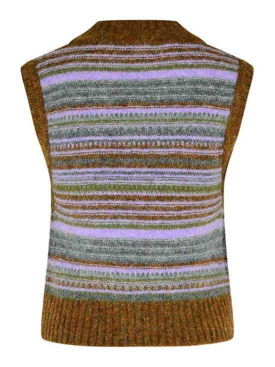  가니 베스트 K2356838 Green - GANNI