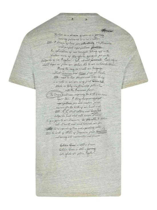  골든구스 반팔 티셔츠 GMP01220P00187560267 Grey - GOLDEN GOOSE