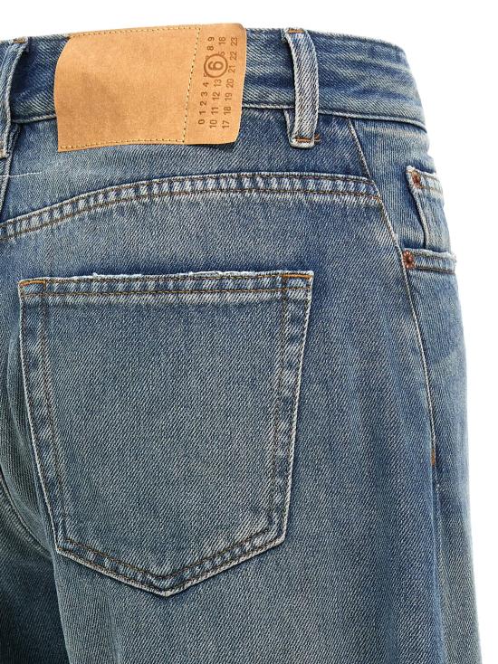 25SS MM6 메종마르지엘라 디스트레스드 와이드 데님 팬츠 S52LA0238M30017994 - MM6 MAISON MARGIELA