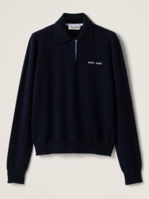 26FW 미우미우 폴로 티셔츠 MMLA20 15Z1 F0008 BLUE DOM