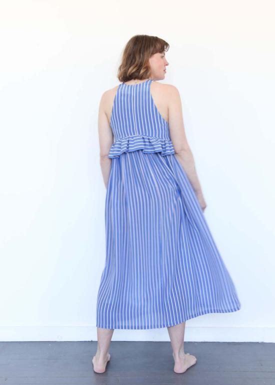  프로체 롱 원피스 프로셰 실크 스트라이프 맥시 드레스 - PROCHE