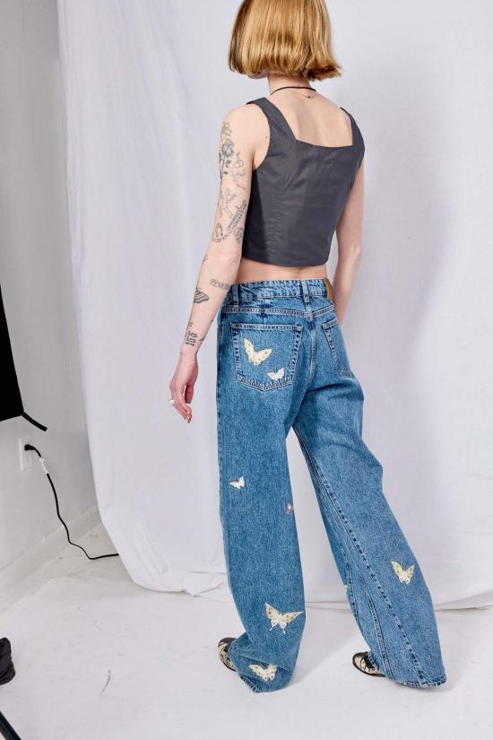  아워레가시 데님 팬츠 우리의 레거시 인디고 버터플라이 트레블 컷 인디고 - OUR LEGACY