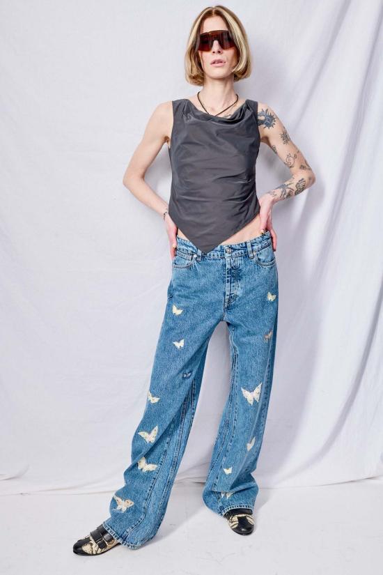  아워레가시 데님 팬츠 우리의 레거시 인디고 버터플라이 트레블 컷 인디고 - OUR LEGACY