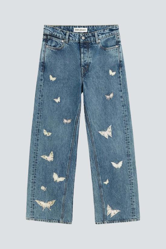  아워레가시 데님 팬츠 우리의 레거시 인디고 버터플라이 트레블 컷 인디고 - OUR LEGACY