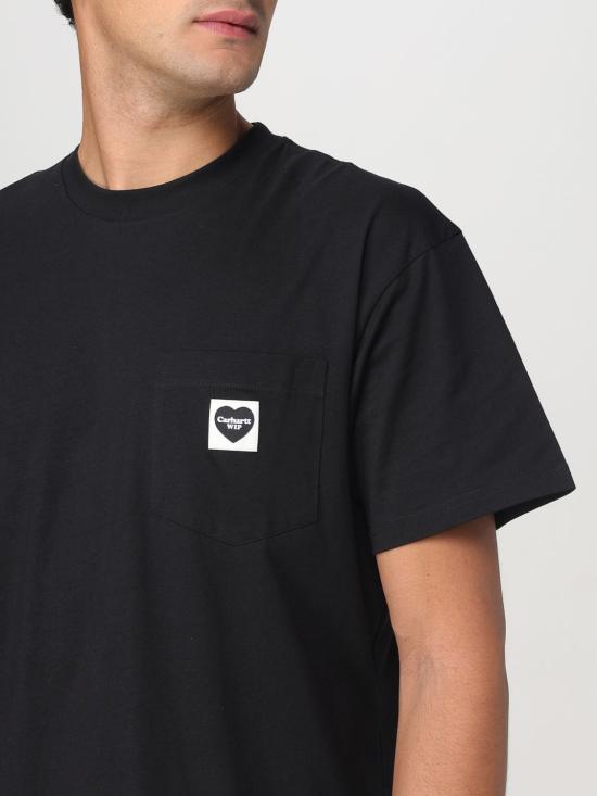 25FW 칼하트 WIP 반팔 티셔츠 I032128 00EXX Black 1 - CARHARTT WIP