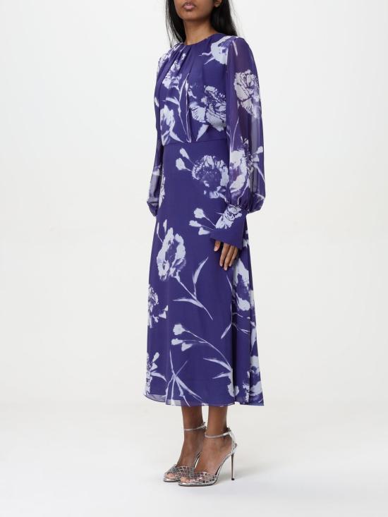 25SS 에르뎀 미디 원피스 SS25 D21 PCFSV CARNATION CYANOTYPE HEATH Sapphire - ERDEM
