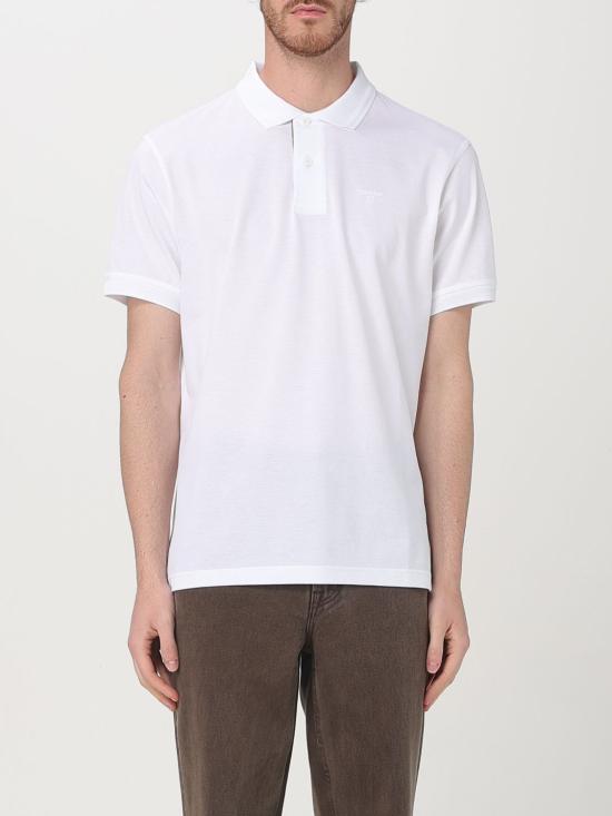 25SS 바버 폴로 티셔츠 MML1464 WH11 White