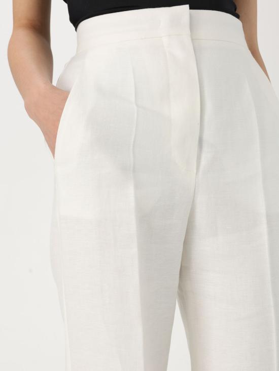 25FW 막스마라 스트레이트 팬츠 2511131122600 001 White - MAX MARA