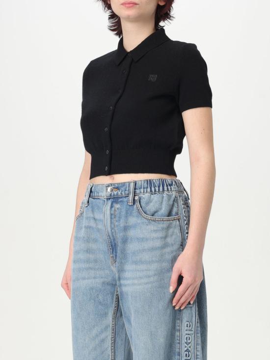 25SS 티바이알렉산더왕 폴로 티셔츠 4KC1253068 001 Black - T BY ALEXANDER WANG