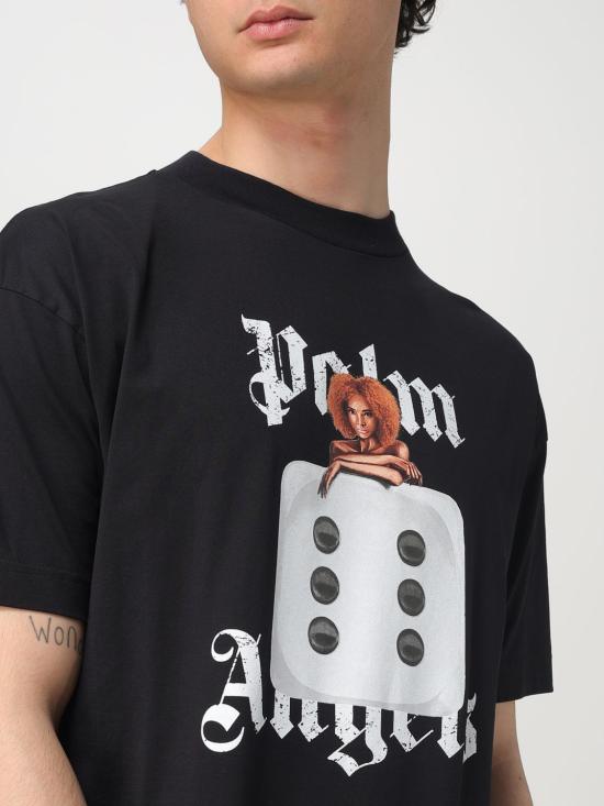 25SS 팜앤젤스 반팔 티셔츠 PMAA001S25JER00B 1003 Black - PALM ANGELS