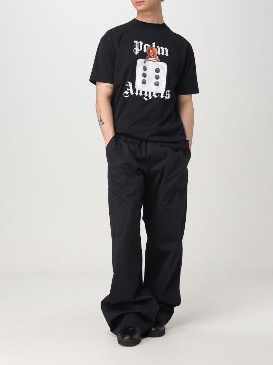 25SS 팜앤젤스 반팔 티셔츠 PMAA001S25JER00B 1003 Black - PALM ANGELS